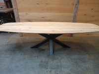 110x300CM 40mm Eiken Deens ovaal tafelblad