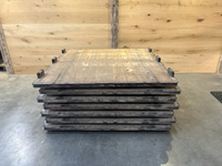 Hardhout gelaagd steenschotten 4x145x145 CM steenschotten