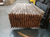 7x7CM Hardhouten gebruikt 100cm