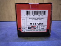 m8x70MM gegalvaniseerd 100ST